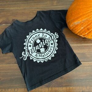 Prone to Shenanigans & Malarkey toddler tee